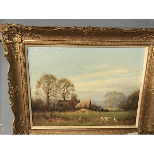 270 - GILT FRAMED ORIGINAL OIL ON CANVAS SIGNED JAMES WRIGHT 20