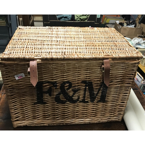 356 - LOVELY FORTNUM & MASONS WHICKER HAMPER - UNUSED 23