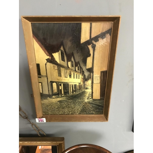 36 - FRAMED OIL ON BOARD ENTITLED 