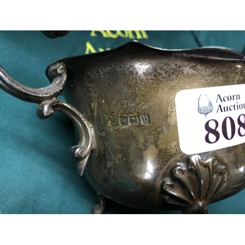 808 - EARLY SILVER HALLMARKED SAUCE BOAT - WEIGHT 300 GRAMS