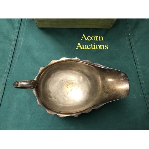 808 - EARLY SILVER HALLMARKED SAUCE BOAT - WEIGHT 300 GRAMS