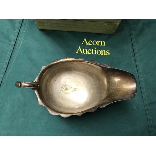 809 - EARLY SILVER HALLMARKED SAUCE BOAT - WEIGHT 300 GRAMS