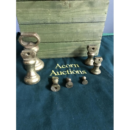 102 - Qty of vintage brass bell weights