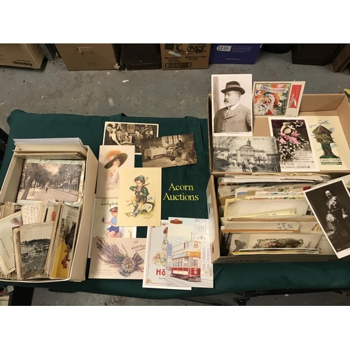 169 - Large box of assorted vintage postcards - Approx 150+