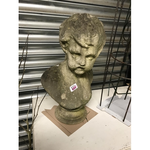 31 - Lovely stone garden bust standing 18