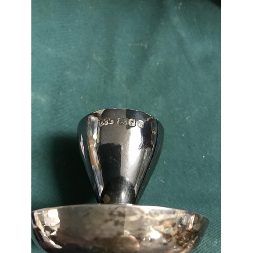 434 - 3 x Silver hallmarked egg cups  - Weight 324grms