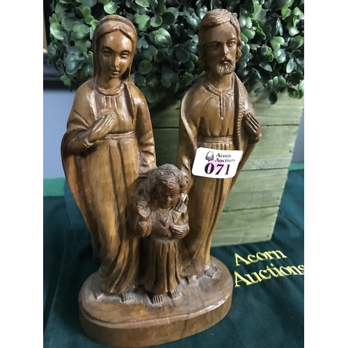 71 - Lovely carved wood religious figure...