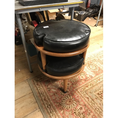 719 - 2 x 1970s Unusual lovely stacking stools