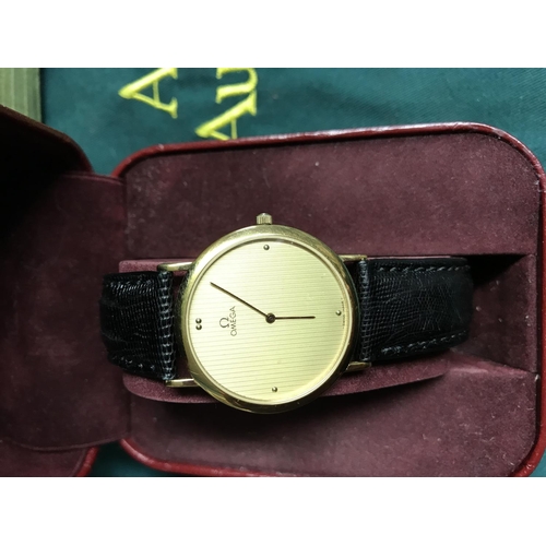 780 - Boxed Gents Omega Ultra Slim dress watch - slight A/F to back - Clocks and watches are not tested