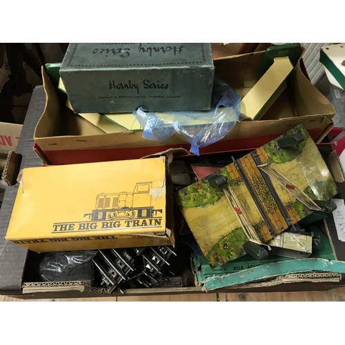 930 - 2 x Large boxes of assorted train items...