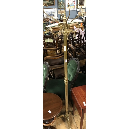 940 - Stunning heavy vintage brass hat & coat stand - COLLECTION ONLY OR ARRANGE OWN COURIER...