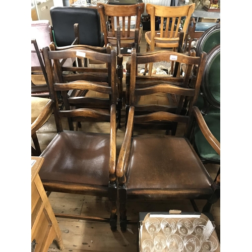 946A - 6 x Chairs inc 2 x Carvers - COLLECTION ONLY OR ARANGE OWN COURIER...