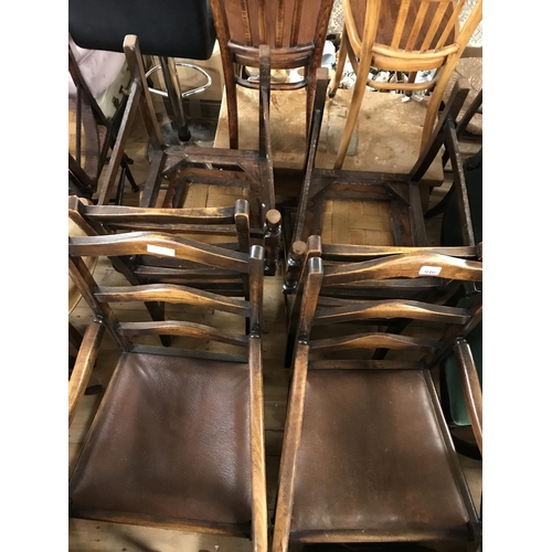 946A - 6 x Chairs inc 2 x Carvers - COLLECTION ONLY OR ARANGE OWN COURIER...