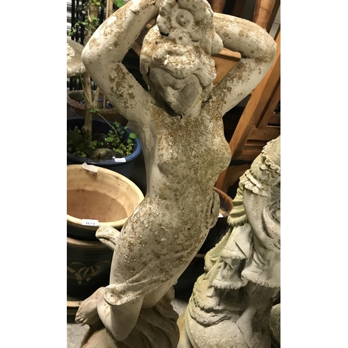 16A - lOVELY GARDEN STATUE STANDING 90CMS OVERALL - COLLECTION ONY OR ARRANGE OWN COURIER