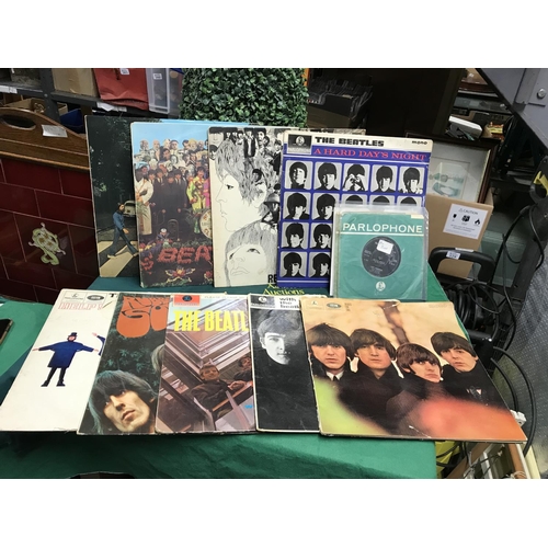 387B - 9 X BEATLES LPS INC REVOLVER & 3 X 45S