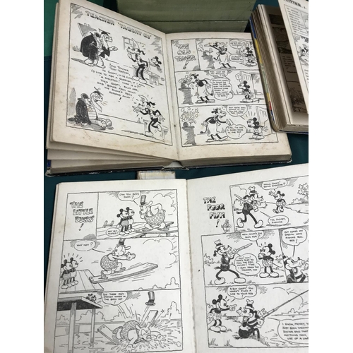 396 - 5 X EARLY MAINLY MICKEY MOUSE ANNUALS FROM THE 1930S