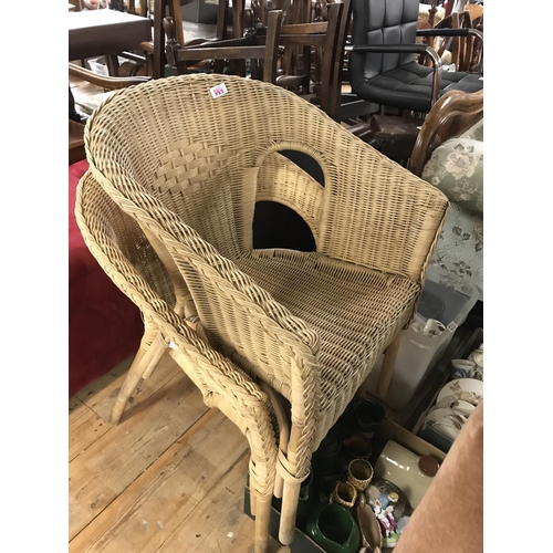 853 - PAIR OF LLOYD LOOM STYLE CHAIRS