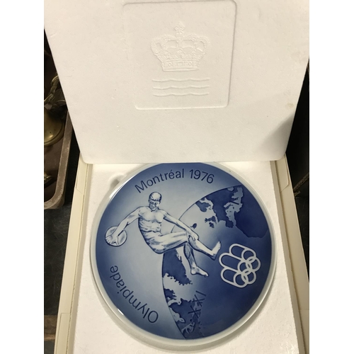 93 - BOXED 1976 ROYAL COPENHAGEN MONTREAL OLYMPIC COMMEMORATIVE PLATE