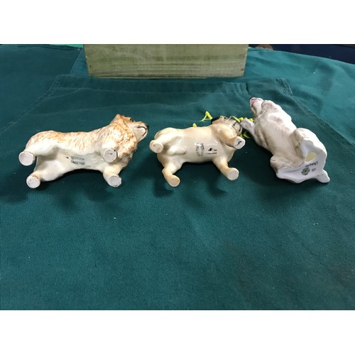 64B - 2 X BESWICK & 1 X DOULTON COLLECTABLE DOGS