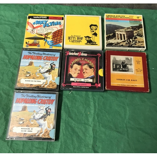 117 - 7 X BOXED VINTAGE SUPER 8 FILMS INC BETTY BOOP, LAUREL & HARDY ETC