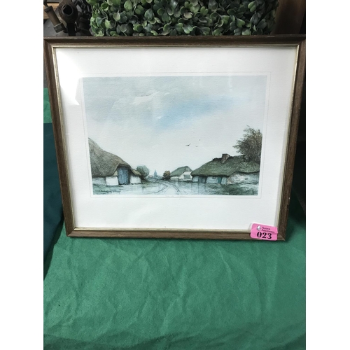 23 - LOVELY FRAMED & GLAZED WATERCOLOUR 