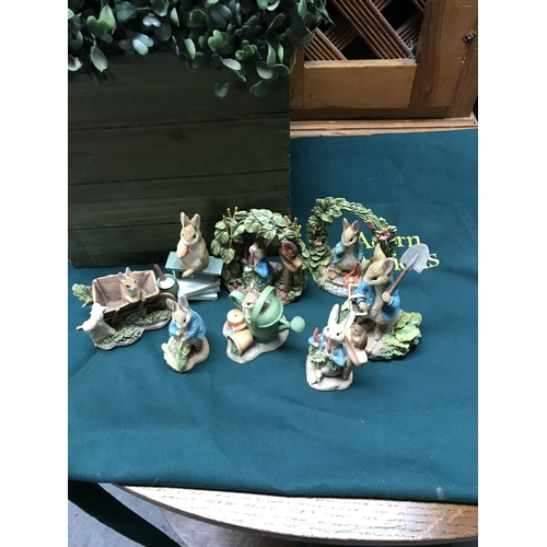 40 - 8 X ASSORTED PETER RABBIT FIGURES