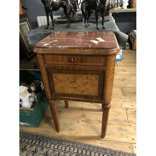 500 - LOVELY EARLY MARBLE TOPPED DECORATIVE CABINET - COLLOECTION ONLY OR ARRANGE OWN COURIER