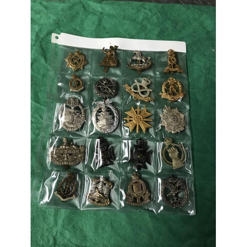 55 - 20 X VARIOUS MILITARY BADGES, MAINLY CAP BADGES