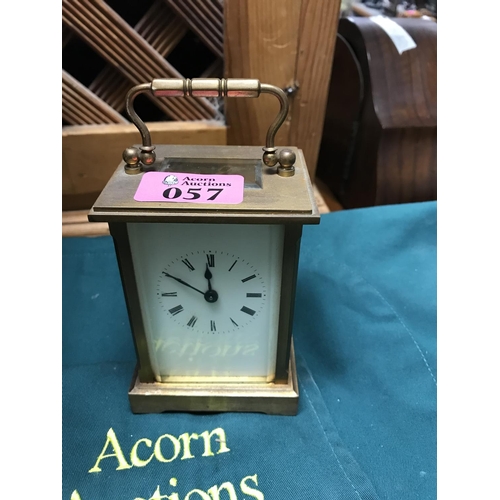 57 - NICE CARRIAGE CLOCK - CLOCKS & WATCHES ARE NOT TESTED