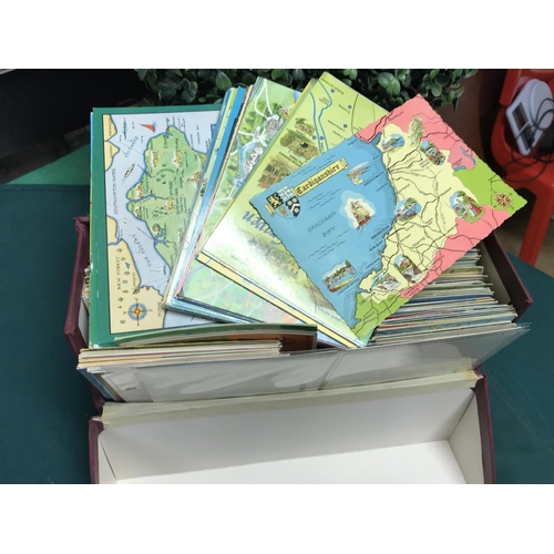 571 - APPROX 400 POSTCARDS OF MAPS OF UK COUNTIES