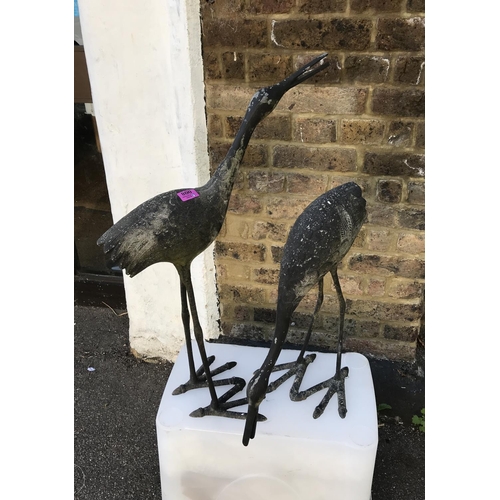 8 - PAIR OF LOVELY METAL GARDEN HERONS