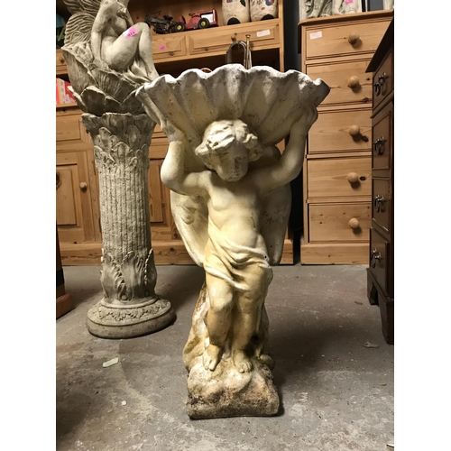 17 - LOVLEY CHERUB GARDEN BIRD BATH - APPROX 60CMS H - COLLECTION ONLY OR ARRANGE OWN COURIER