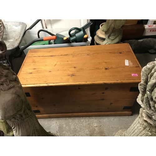 19 - VINTAGE PINE CARPENTERS CHEST - APPROX 94CMS - COLLECTION ONLY OR ARRANGE OWN COURIER