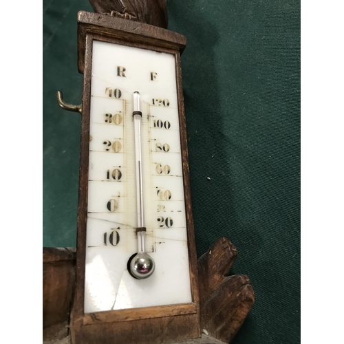 EARLY THERMOMETER WITH WATCH HOLDER TO SIDE - A/F TO FRONT OF THERMOMETER