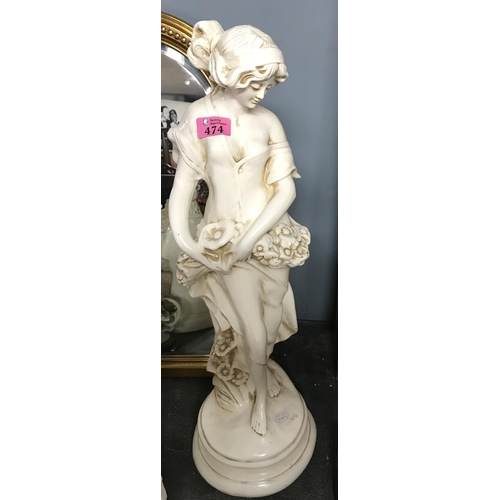 474 - LARGE POTTERY FIGURE - 65CMS H