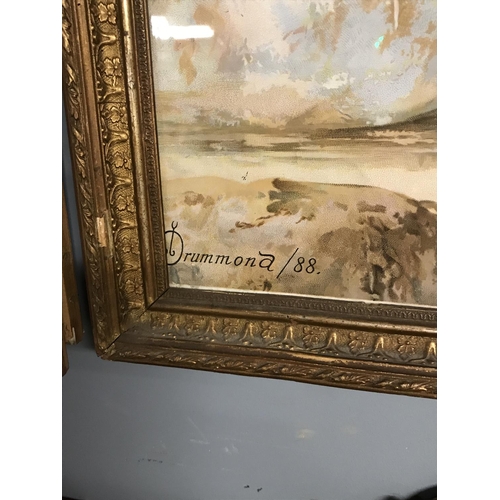 489 - EARLY FRAMED & GLAZED PICTURE 