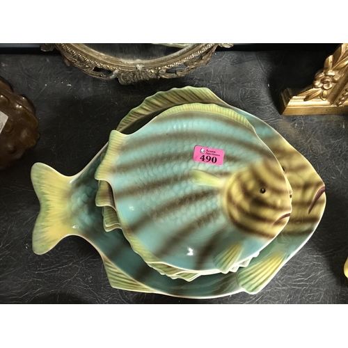 490 - 7 X SHORTER FISH PLATES