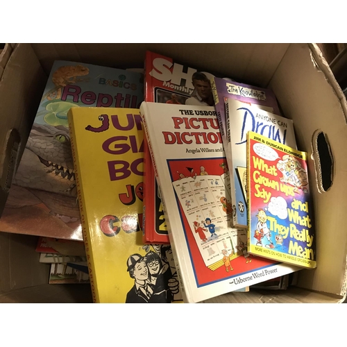 98 - 2 X BOXES OF VARIOUS COMICS & BOOKS INC NIPPER, BUSTER ETC - APPROX 200 +