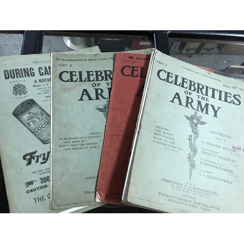 100 - 4 X VINTAGE CELEBRITIES OF THE ARMY BOOKS