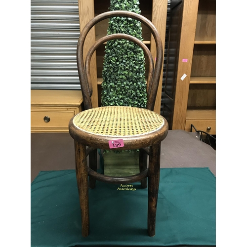 139 - EARLY CHILDS RATTAN SEATED CHAIR