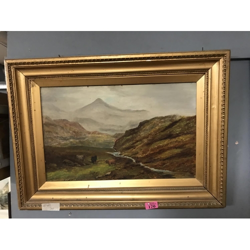 170 - FRAMED OIL ON CANVAS - SIGNED W. CRIPP & DATED 1909 - 65CMS X 47CMS