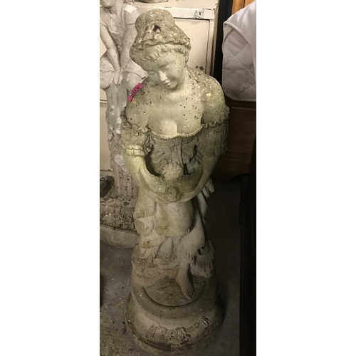 3 - LOVELY GARDEN STATUE OF A WOMAN - STANDING APPROX 90CMS - COLLECTION ONLY OR ARRANGE OWN COURIER