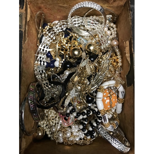 51 - BOX OF COSTUME JEWELLERY