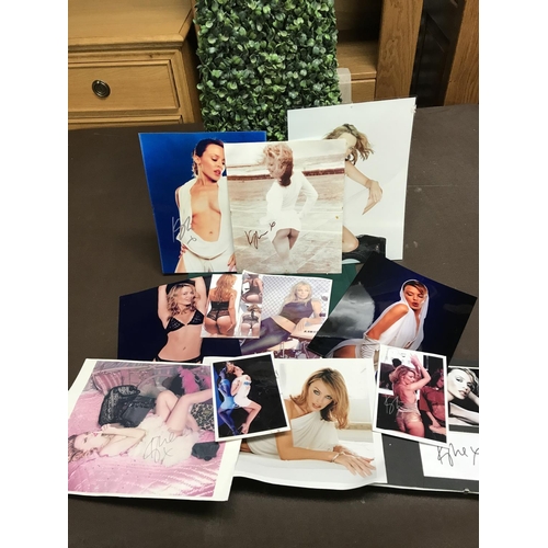 53 - QTY OF ASSORTED PHOTOGRAPHS - SOME SIGNED - MAINLY KYLIE MINOGUE