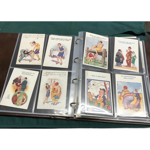 606 - ALBUM OF 200 COMICAL POSTCARDS BY VARIOUS ARTISTS BETWEEN 1910 - 1940