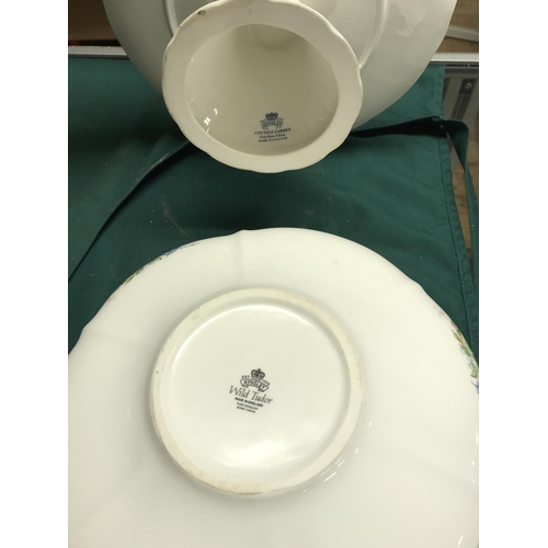 624 - AYNSLEY BOWL & CAKE STAND