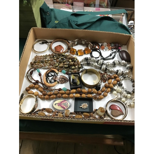 765 - BOX OF COSTUME JEWELLERY