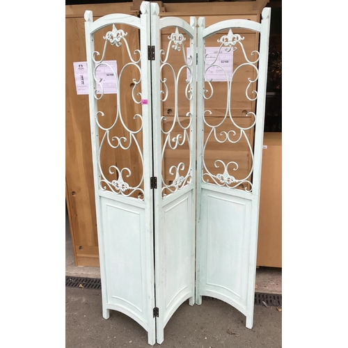 9 - NICE DECORATIVE WOODEN FOLDING SCREEN - COLLECTION ONLY OR ARRANGE OWN COURIER