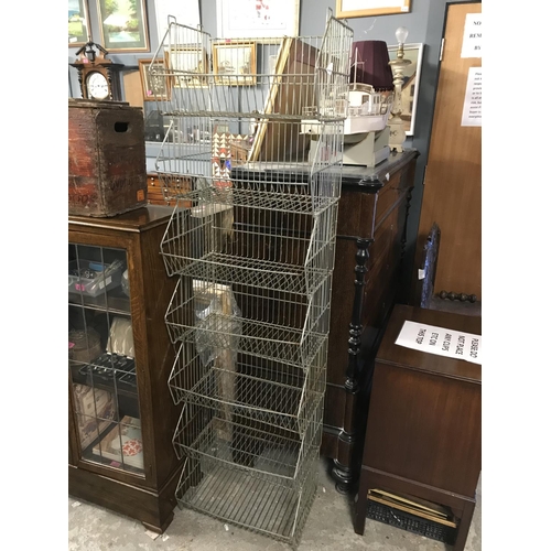 VINTAGE 7 TIER OPEN METAL SHOP DISPLAY RACK - COLLECTION ONLY OR ...