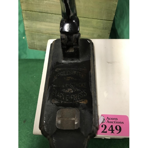 249 - LOVELY EARLY METAL OFFICE STAPLER 